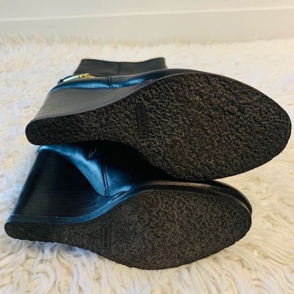 NEW w/out tags Coach Dorothy Wedge Riding Boots - Picture 16 of 17